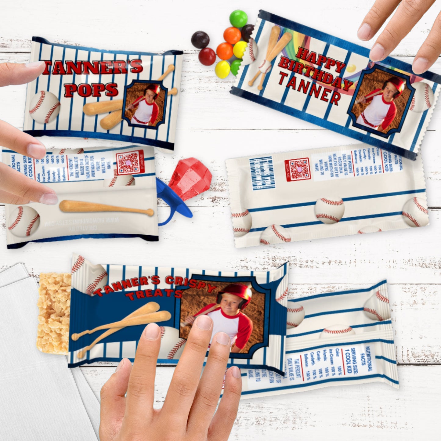 Custom Baseball Candy Bar Wrappers | Personalized Chocolate Wrappers